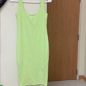 Neon Green Body con dress